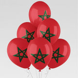 Lot de 10 Ballons – Drapeau du Maroc