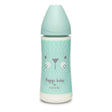 Suavinex Biberon Premium en Polyamide à Col Large 4M+ 360ml - Lapin Vert