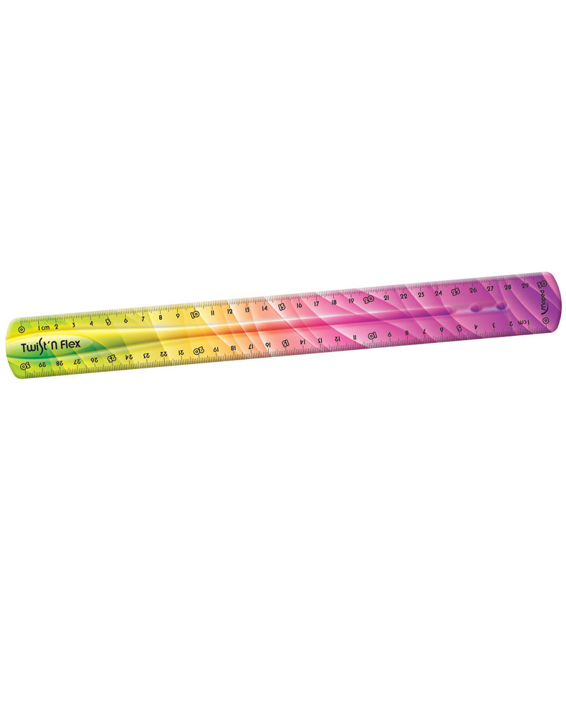Regla Maped Decorada Twist'n Flex de 30 cm en blister - Rosa y Amarillo