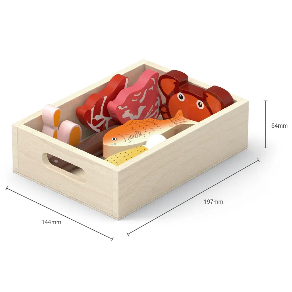 Viga Toys Set de Nourriture pour Réfrigérateur 3A+