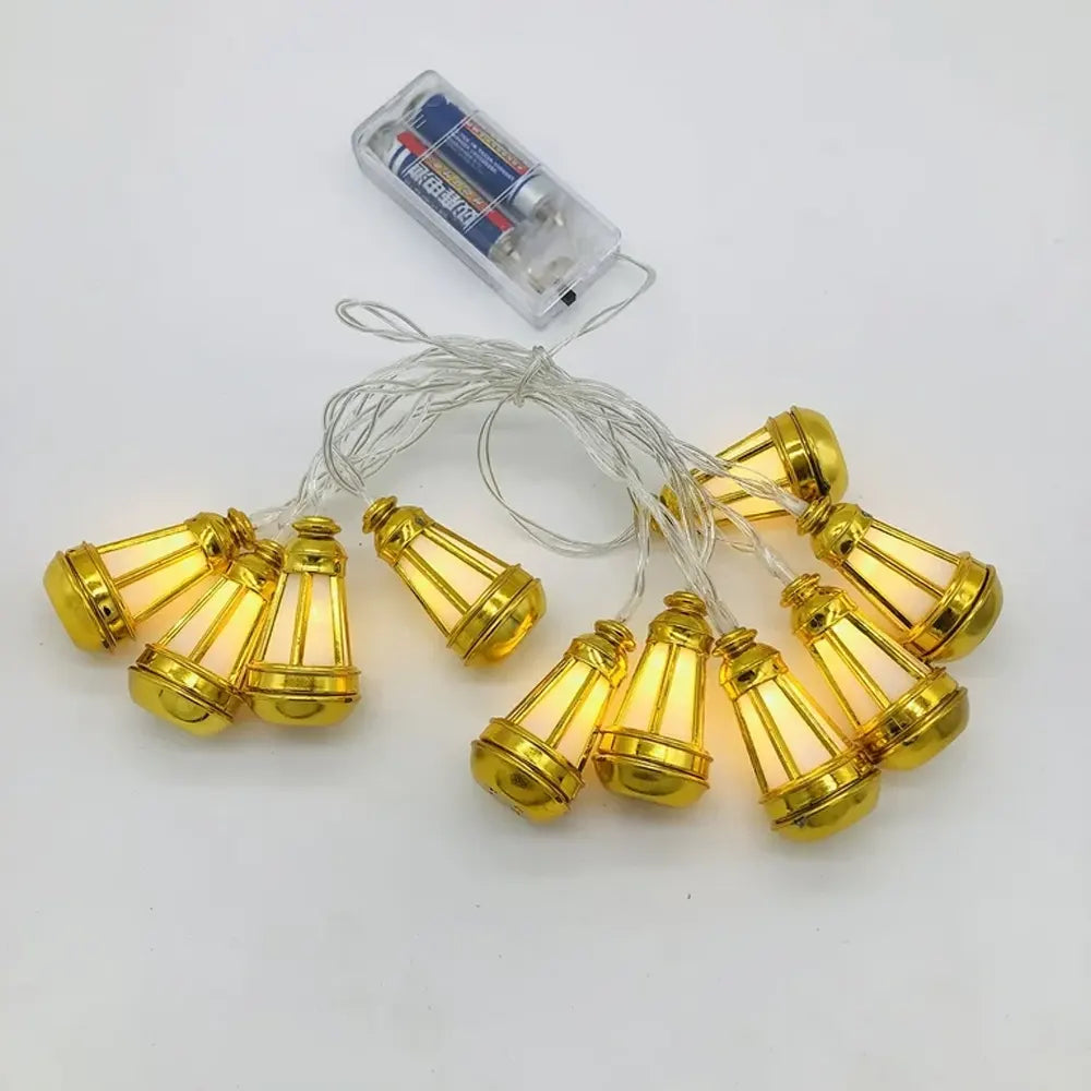 Guirnalda de Luces LED con Caja de Pilas 1,65 m - Farol con Estrellas