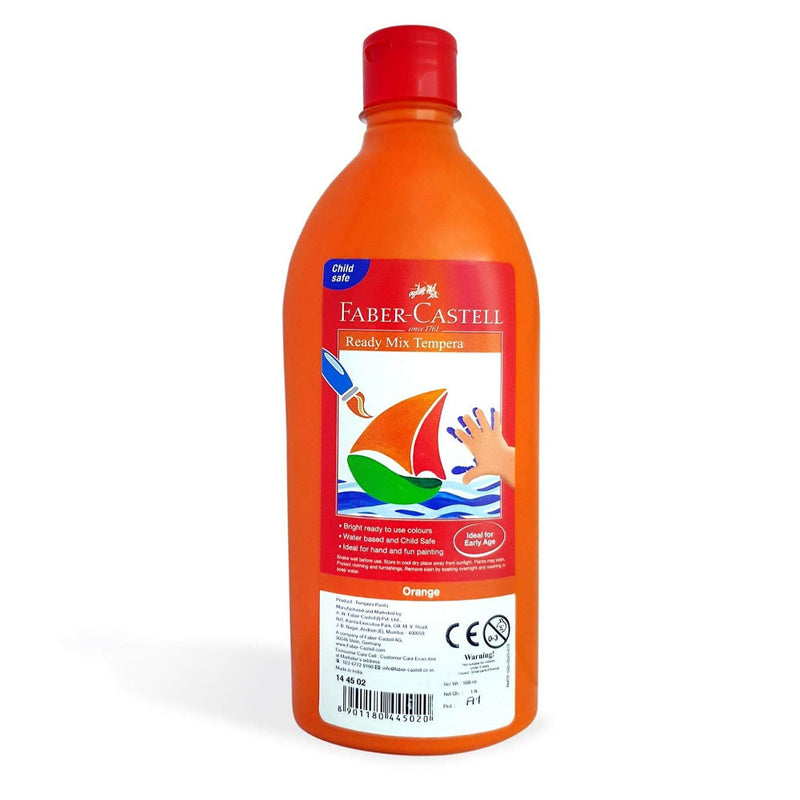 Faber-Castell Ready Mix Tempera Paint Bottle 500ml - Orange