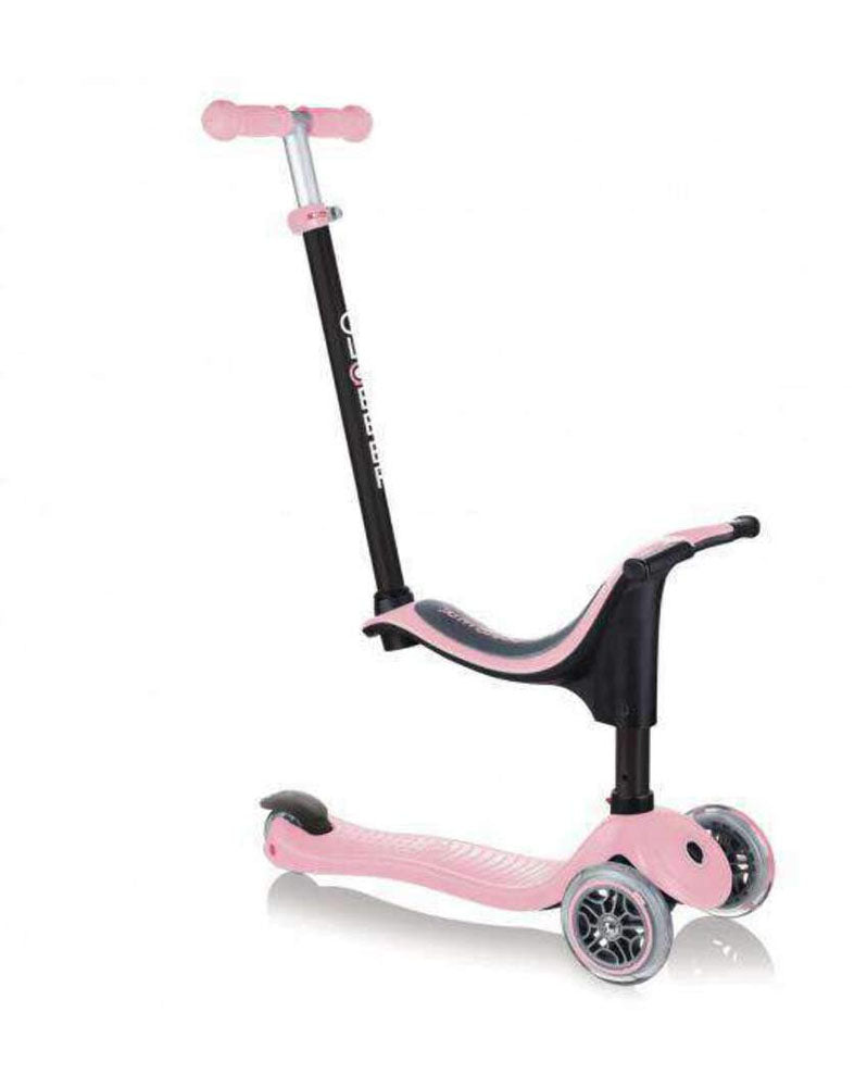 Patinete deportivo Globber 3 ruedas 4 en 1 Go Up - Rosa pastel