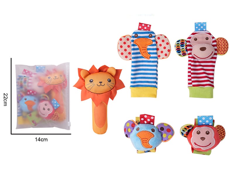 Calcetines y sonajeros de muñeca para bebé – 0M+