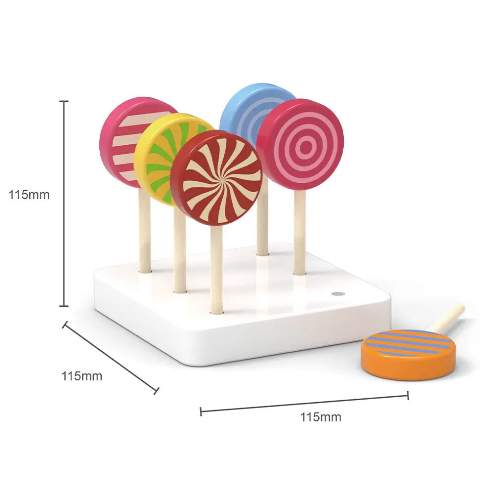 Viga Toys Set de 6 Sucettes en Bois 3A+