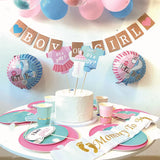 Kit de Decoración para Revelación de Género Niño o Niña - Rosa y Azul