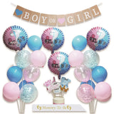 Kit de Decoración para Revelación de Género Niño o Niña - Rosa y Azul