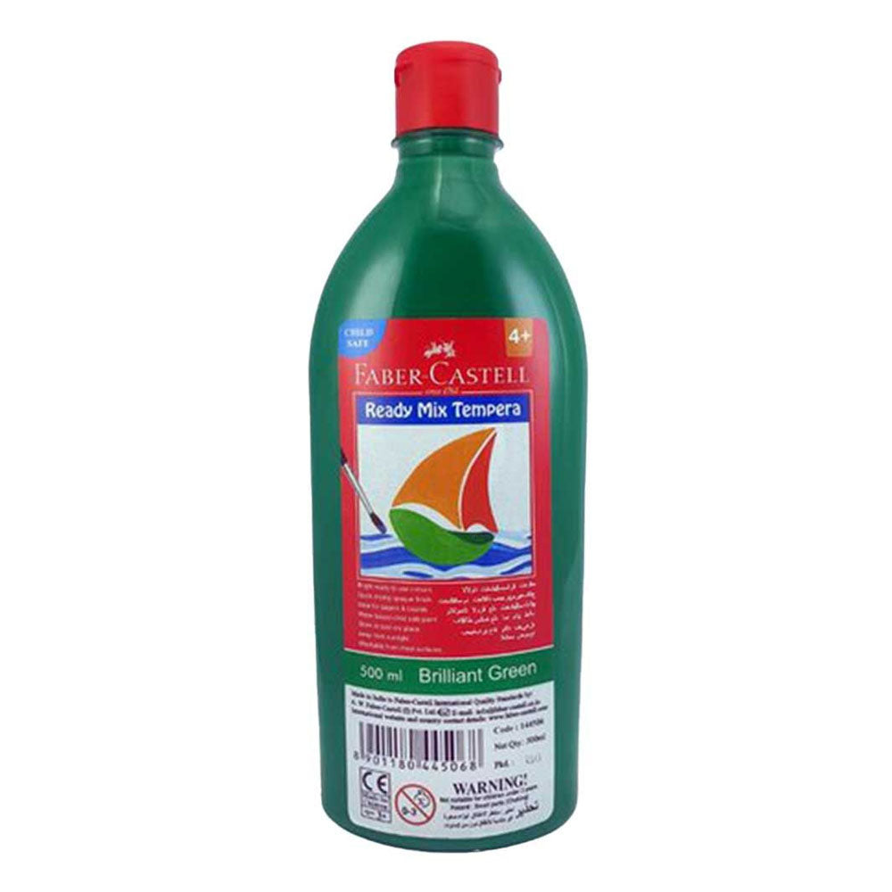 Faber-Castell Bouteille Gouache Peinture Ready Mix Tempera 500ml - Vert Foncé