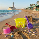 دلو شاطئ مع إكسسوارات متعددة الألوان - أصفر