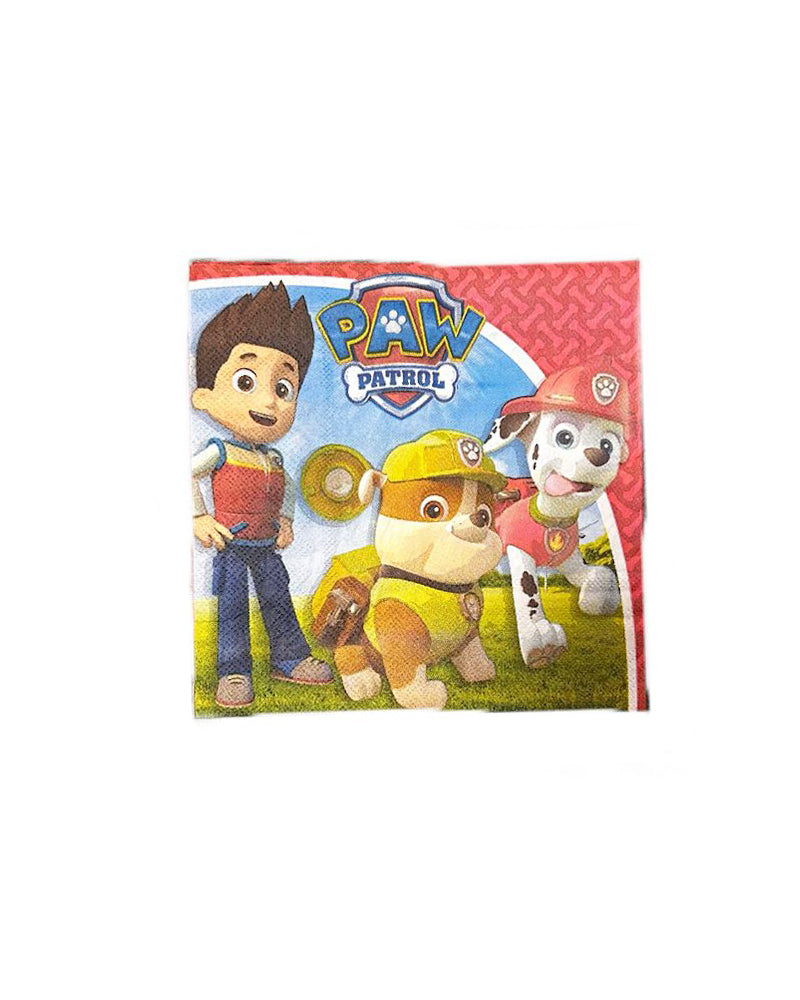 Pack of 10 Paper Napkins - Paw Patrol
