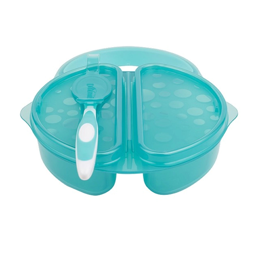 Dr. Brown's Bol et Cuillère à Couvercles Travel Fresh™ 4M+ - Turquoise
