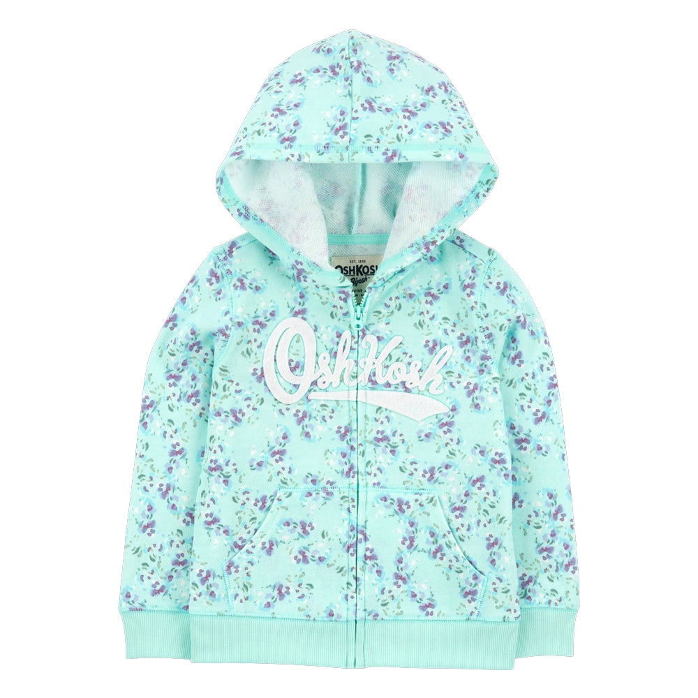 Sweat avec Capuche & Logo Fille OshKosh - Floral Vert