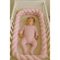 Babymat Protector de Cuna Trenzado - Rosa Claro