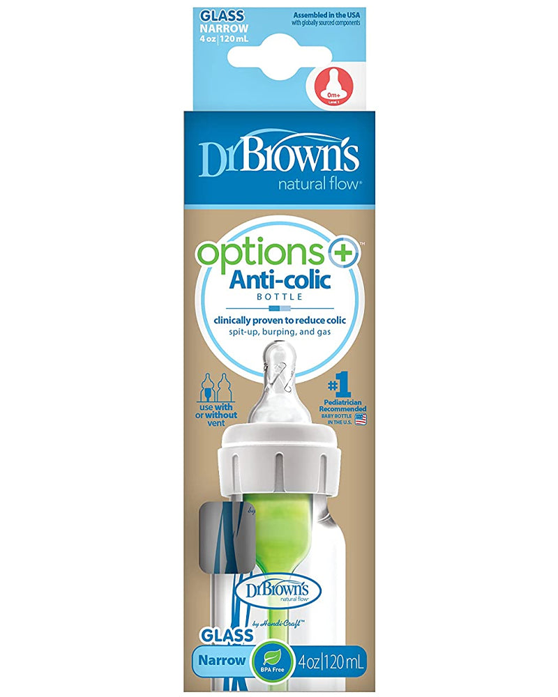 Dr. Brown's Biberon en verre Cole étroit - 120ml