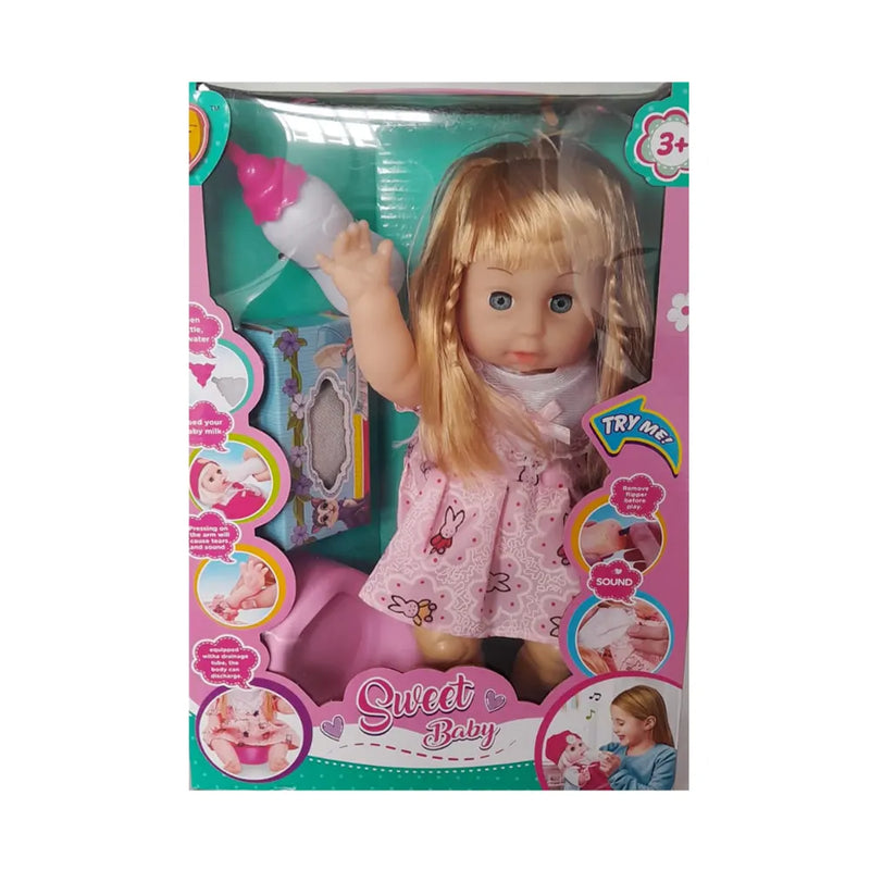 Sweet Baby Doll 33 cm With Accessories - 3Y+
