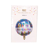 Ballon Rond en Aluminium Happy Birthday – 42cm