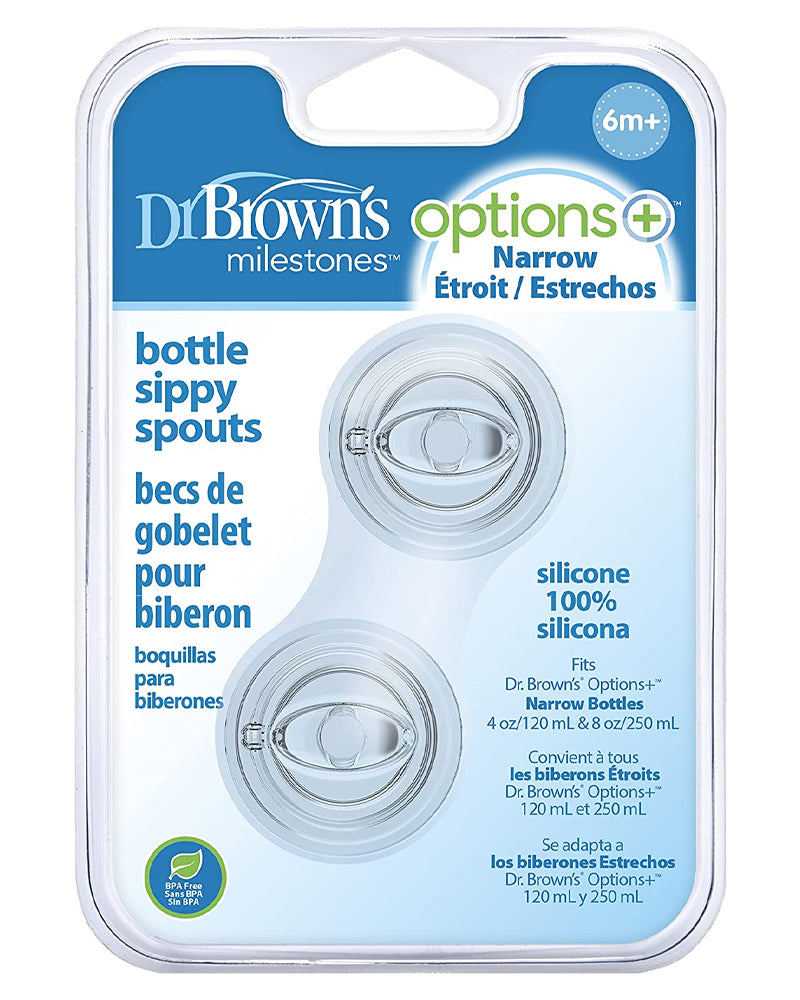 دكتور براونز عبوة من حلمين انتقاليين بفوهة رقبة ضيقة