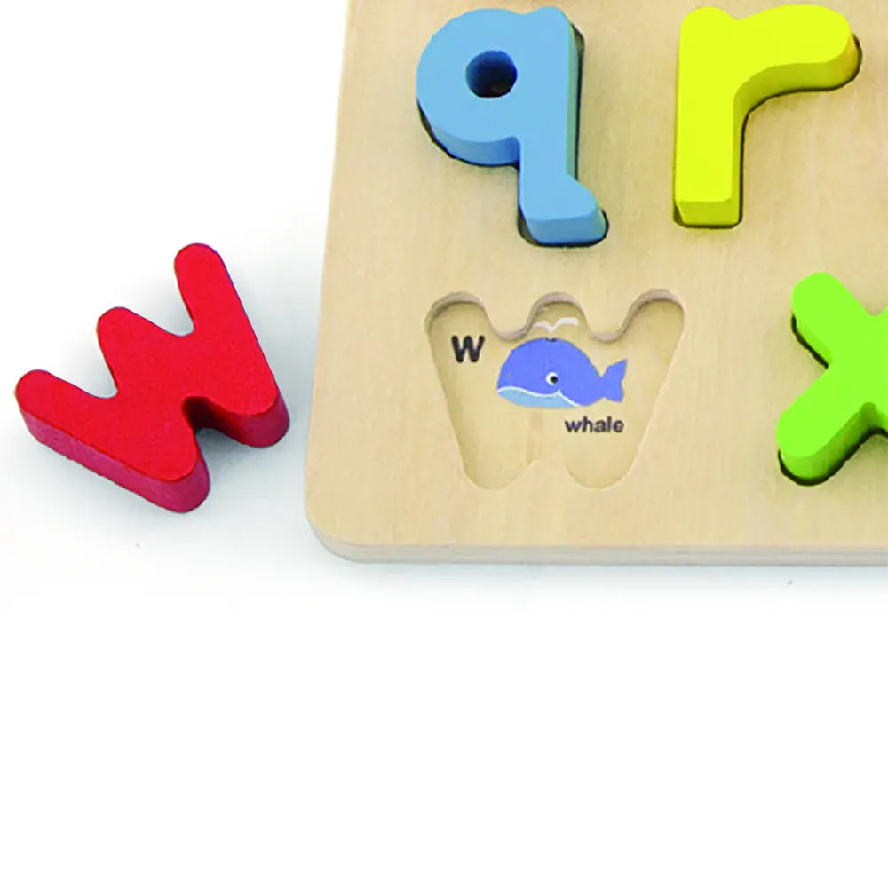 Viga Toys Wooden Lowercase Alphabet Puzzle – 3Y+