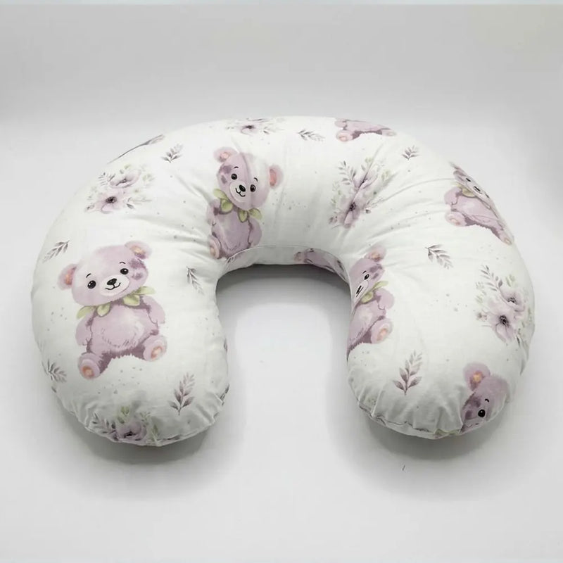 BébéYo Bears and Flowers Nursing Pillow - Purple