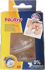 Nuby Set of 2 Anti-Colic Nipples 1.2.3 Flow - 0m+
