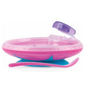 Nûby Assiette Chauffante avec Cuillère 400ml 3M+ - Rose