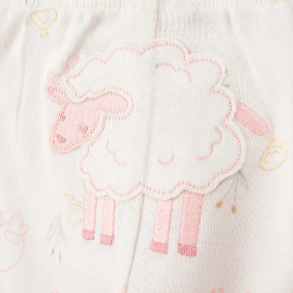 Conjunto de 3 Piezas para Bebé Niña Carter's - Oveja Marfil y Rosa