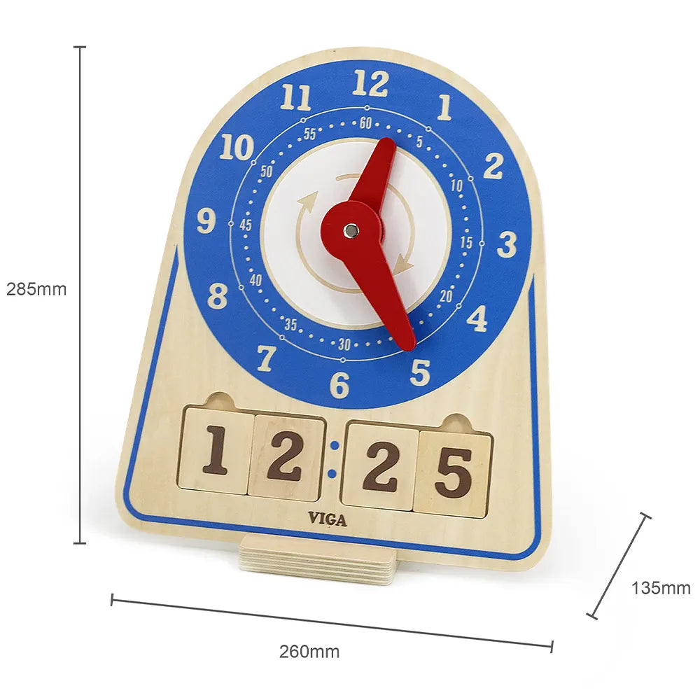 Viga Toys Horloge d'Apprentissage 3A+