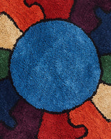 Tapis Rond Cercle Puzzle Doux 122x122 cm Un Amour de Tapis - Multicolore