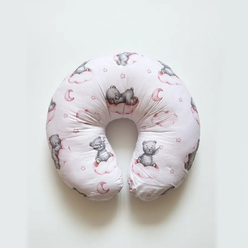 BébéYo Nursing Pillow, Teddy Bear Cloud - Pink