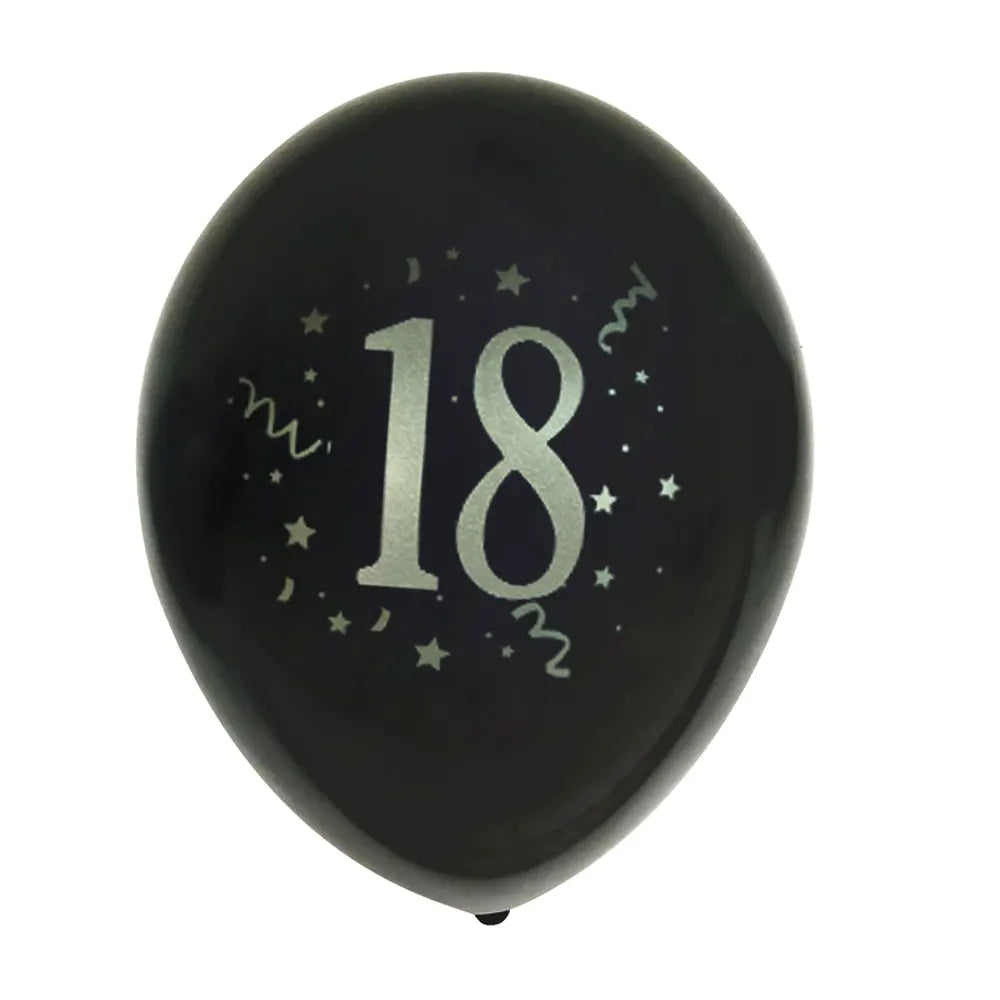 Set of 8 Printed Latex Balloons 18-30cm