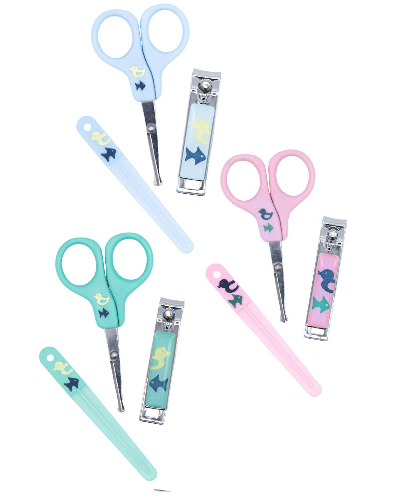 Pack Nûby Manicure: Scissors, Nail Clippers, File 0m+ - Pink