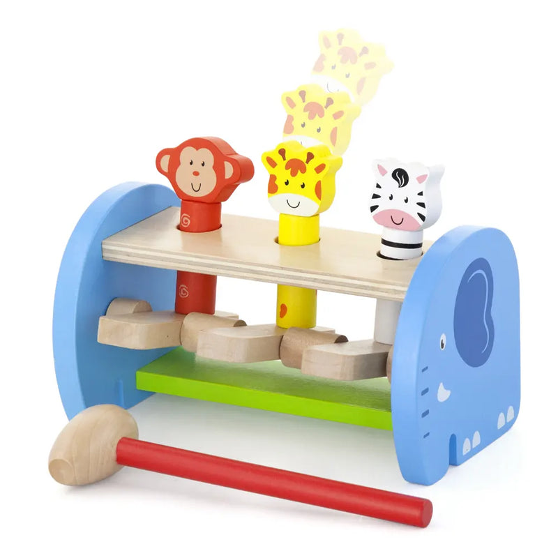 Viga Toys Juguete de Madera para Martillear con Cabezas de Animales – 18M+