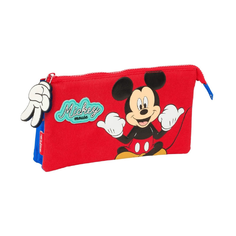 Safta Estuche Triple Compartimento - Mickey Mouse Buen Día