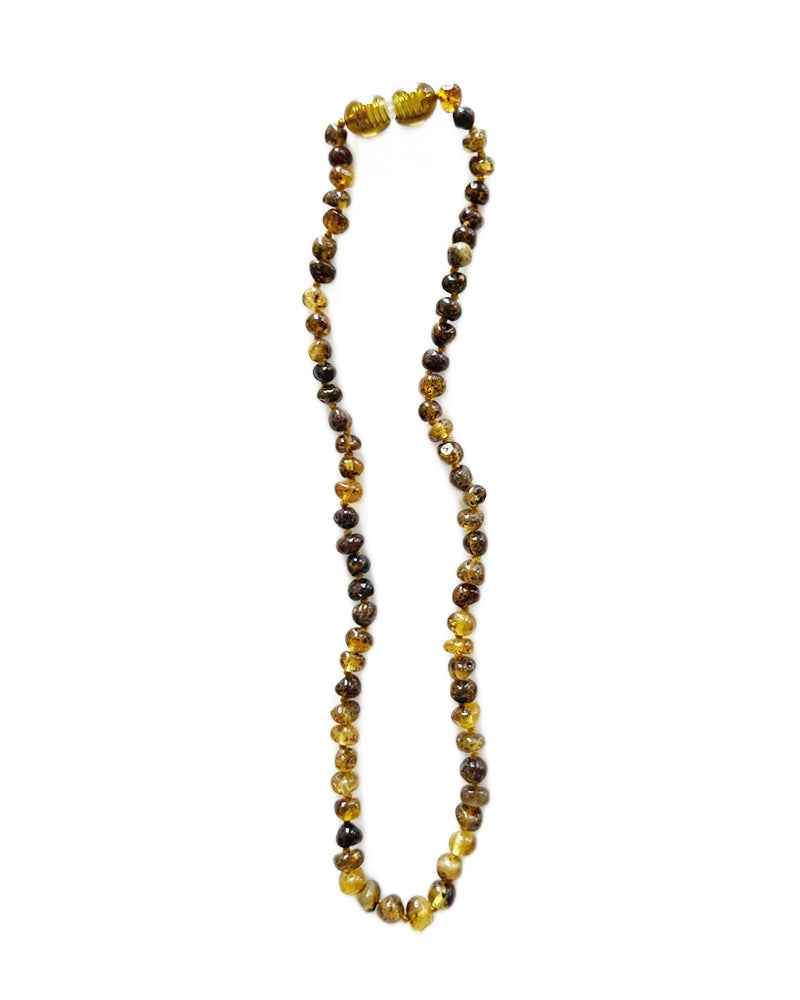 Amber Necklace with Certificate of Authenticity for Baby - Green