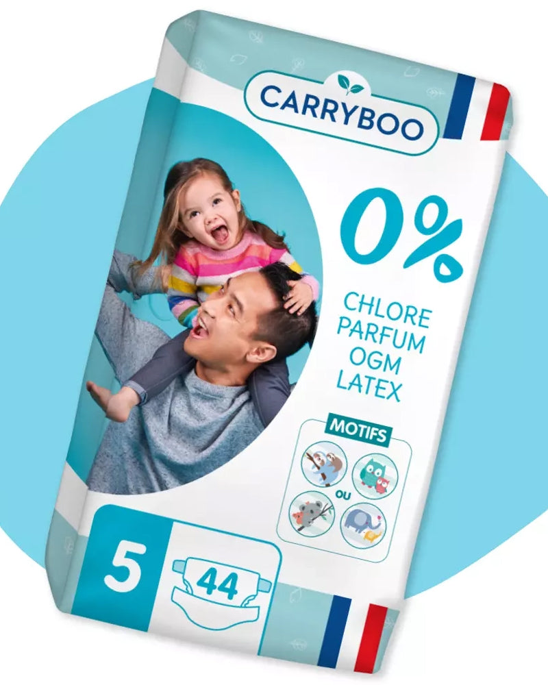 Carryboo Couches Écologiques Taille 5 (12-25kg) 44 unités