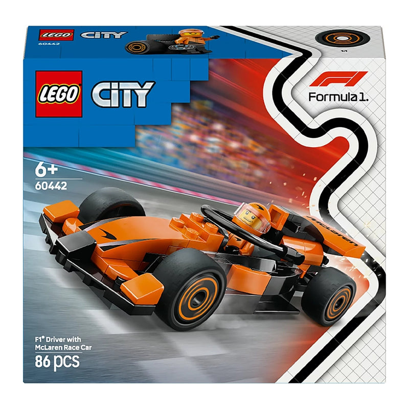 Lego Piloto con coche de carreras McLaren 6A+