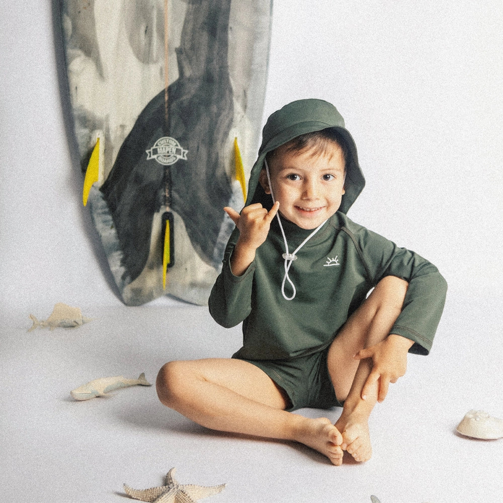 Shems Kids Set Anti-UV Mowgli pour Bébé - Vert Kaki
