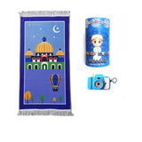 Tapis de Prière pour Garçon - Bleu (Modèle Aléatoire)