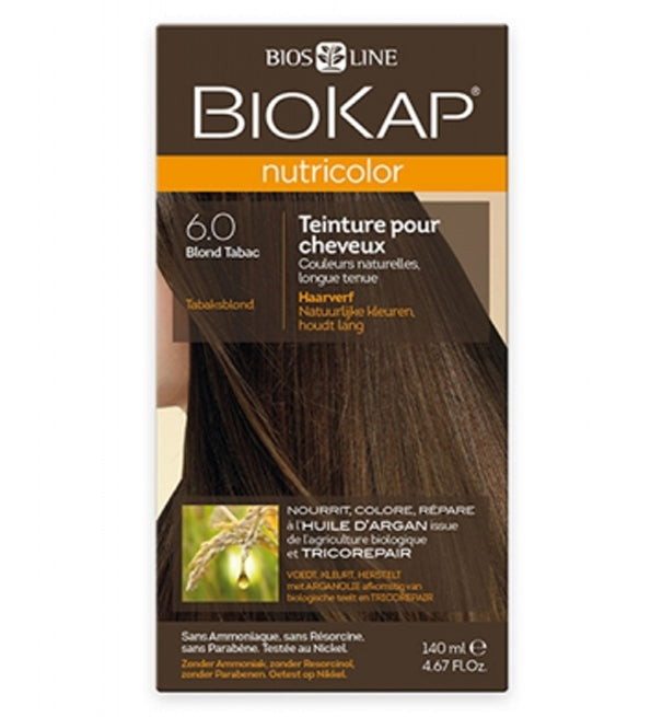 Coloration Biokap Nutricolor 6.0 Blond Tabac – boîte