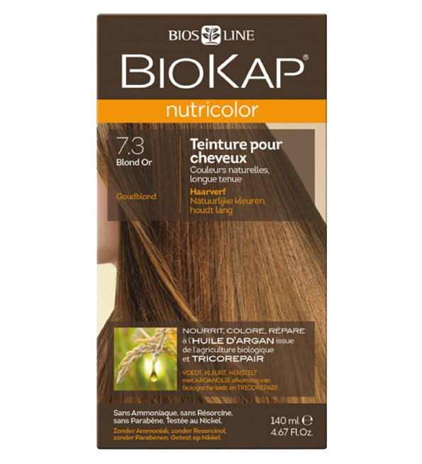 Biokap Nutricolor coloration 7.3 blond doré – boîte
