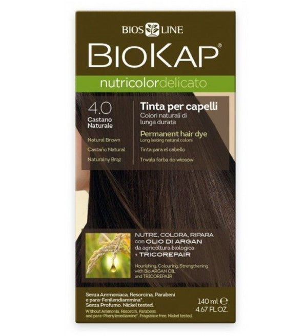 Biokap Nutricolor Delicato 4.0 Châtain Naturel – boîte de coloration