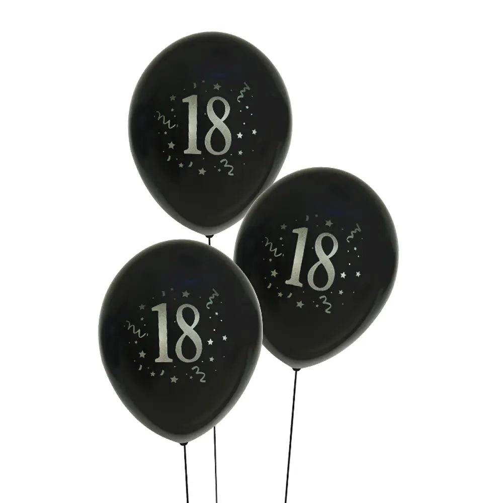 Set of 8 Printed Latex Balloons 18-30cm