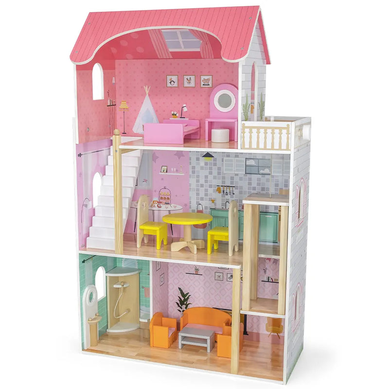 Viga Toys Large Elegant Dollhouse 3Y+