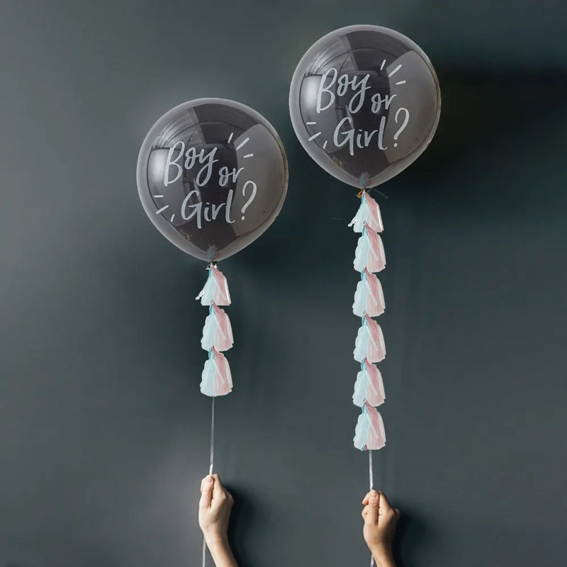 Ballon Gender Reveal Avec Confettis et Accessoires