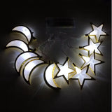 Guirlande Lumineuse LED avec Boîtier à Piles 1,65m - Lune & Etoile