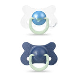Lot de 2 Sucettes Suavinex Night & Day Réversible – 4-18M