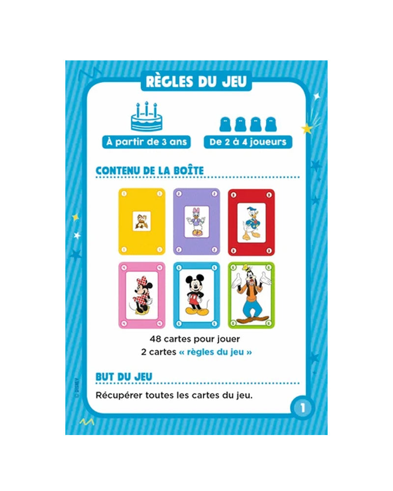 Jeu de Cartes Mickey et Minnie - C'est moi le plus fort!