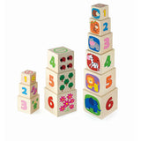 Viga Toys Blocs de Bois Tour avec Chiffres – 12M+