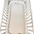 Babymat Protector de cuna trenzado - Blanco