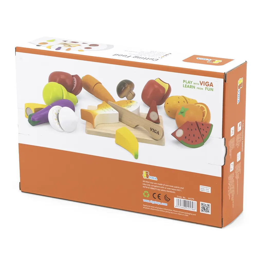 Viga Toys Ensemble de Coupe d'Aliments 18M+